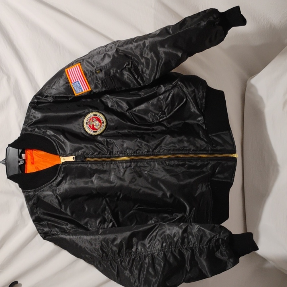 United States Marine Corps Zip Up Bomber Jacket Sz.M Never Worn